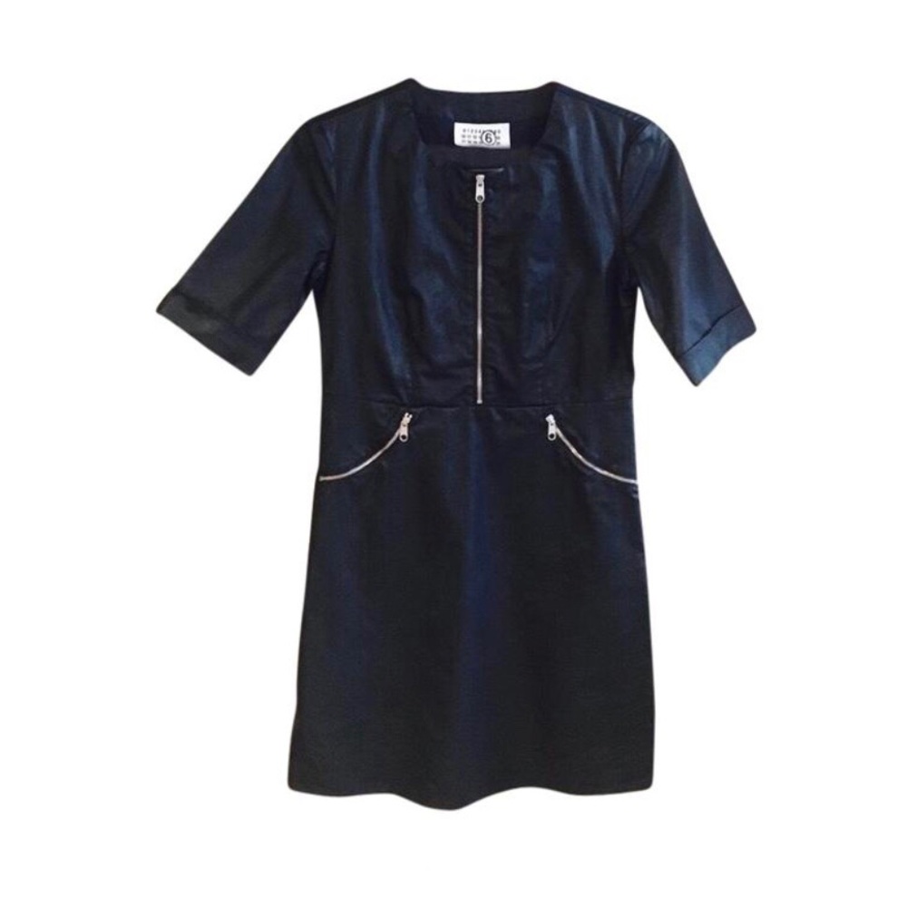 Maison Margiela Coated Cotton Pullover Style Dress